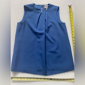 Anne Klein Women’s Sleeveless Top Blue Size Size 2 Small MSRP $79